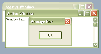 Windows XP Olive Green Window
